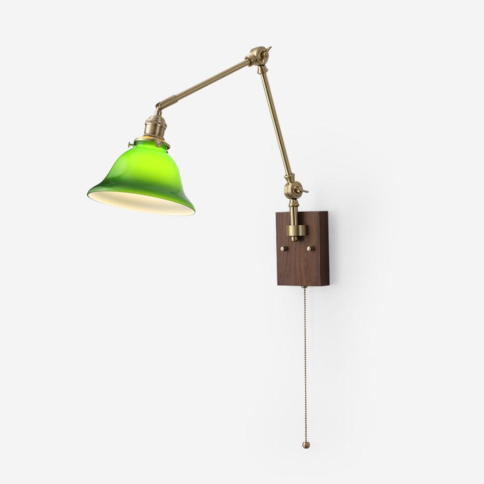 Velra Walnut Adjustable Arm Wall Lamp