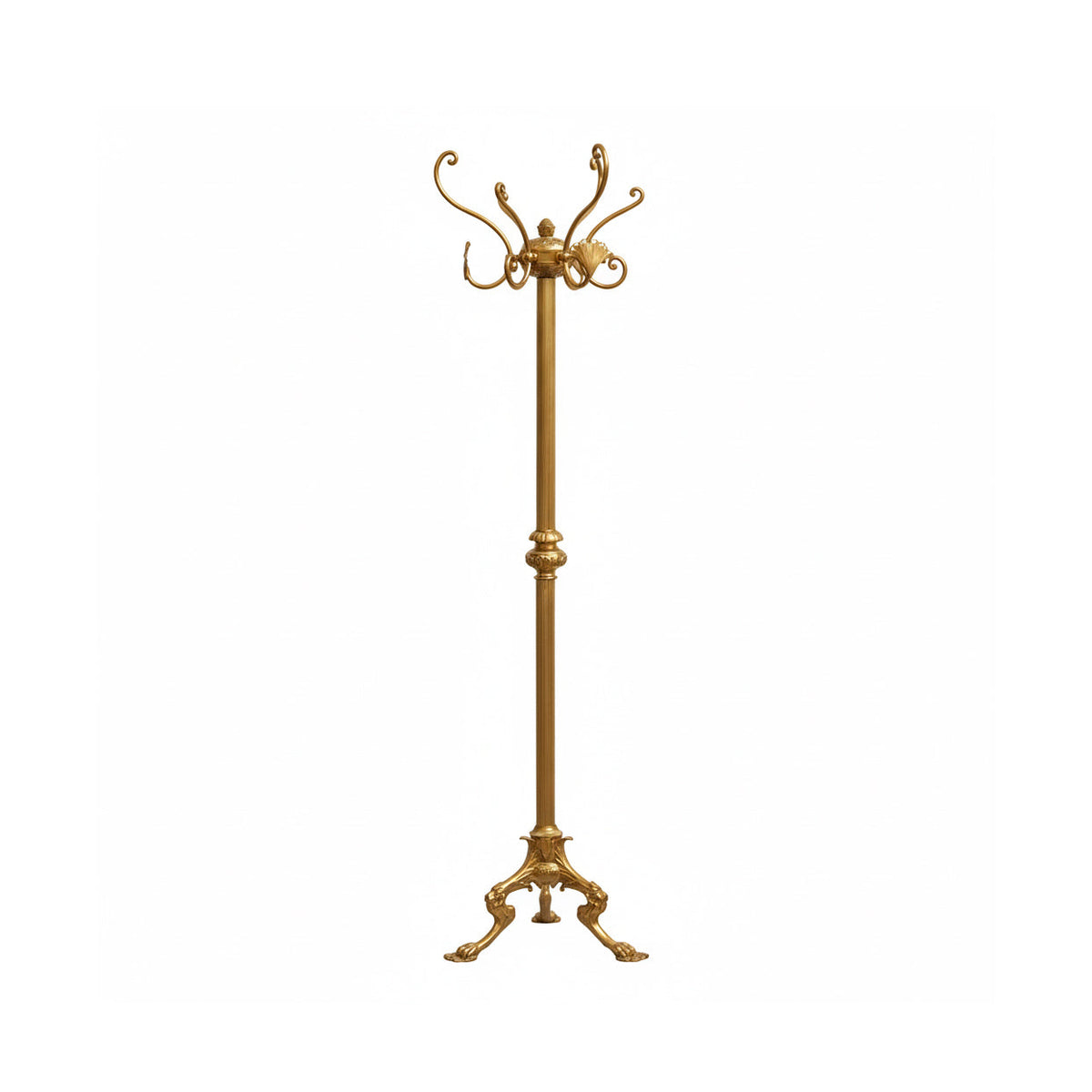 Baroque Brass Freestanding Coat Rack