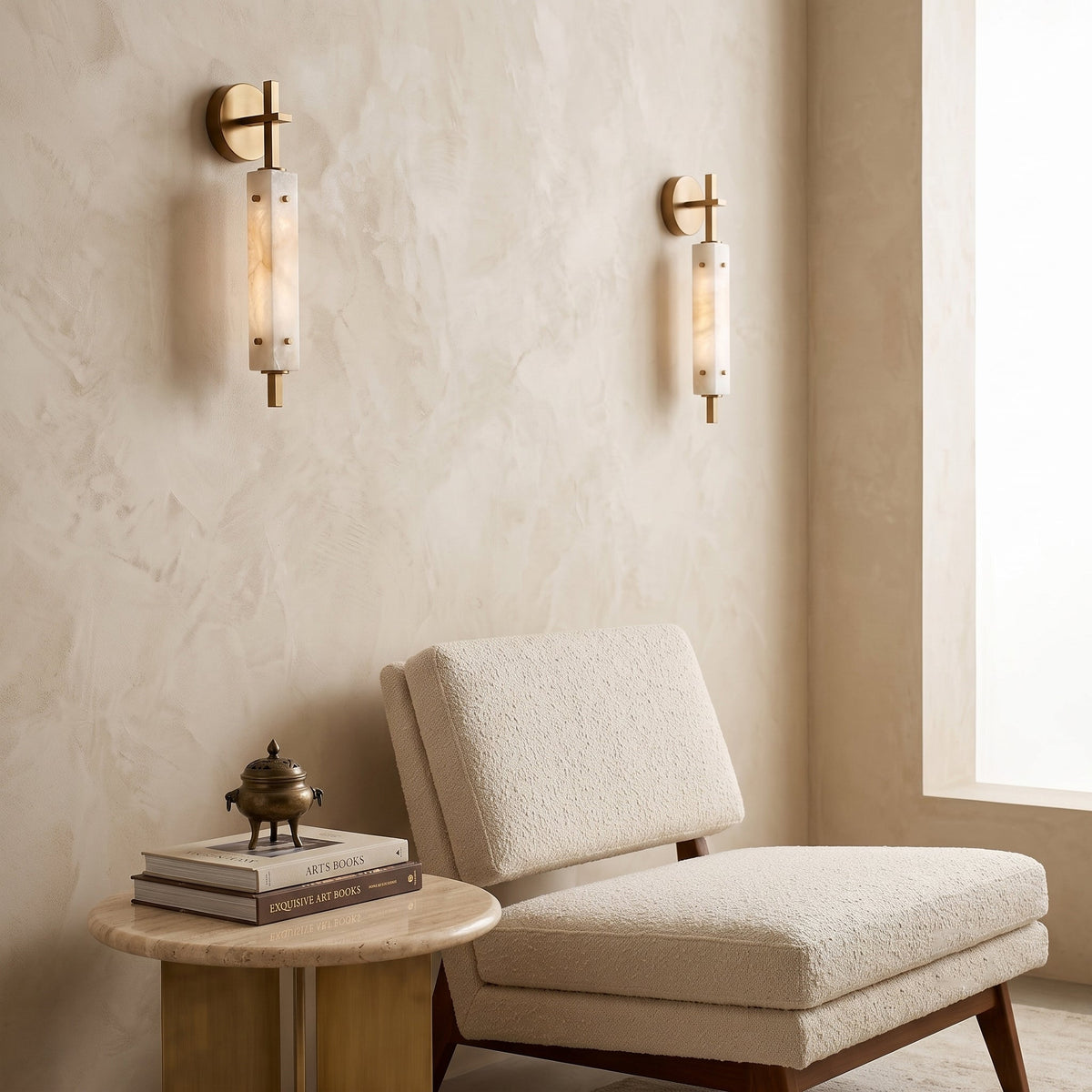 Beacon Alabaster Wall Sconce
