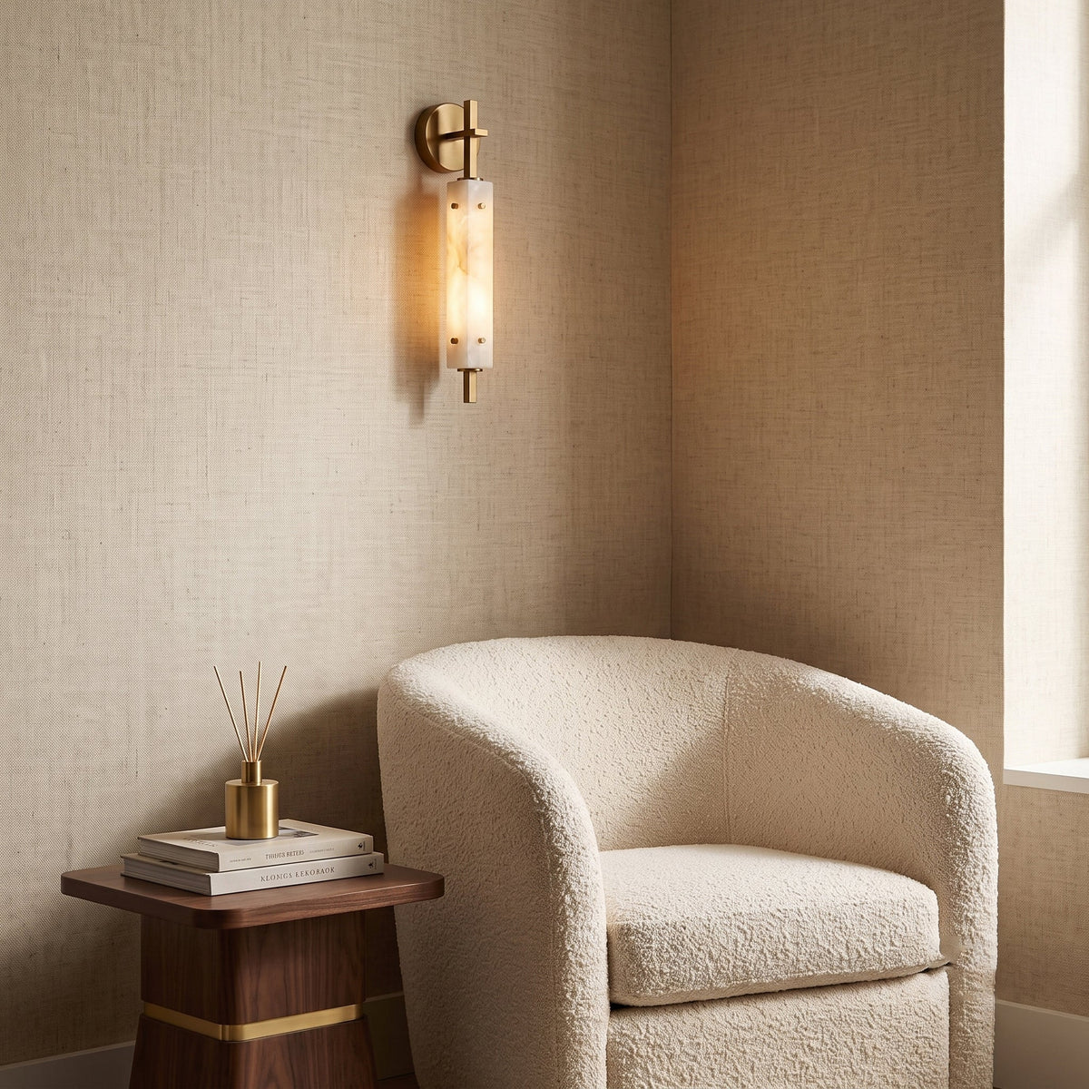 Beacon Alabaster Wall Sconce