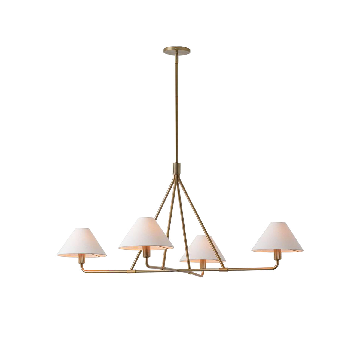 Ornuvyh Vintage Industrial Metal Fabric Chandelier