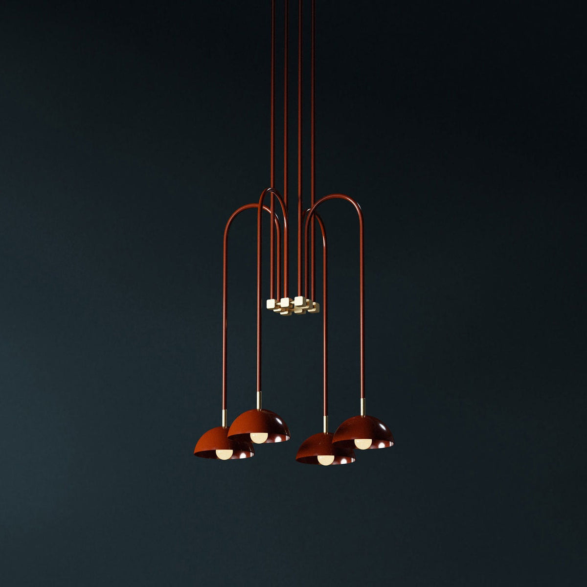 Blikuvyh Vintage Industrial Atelier Brass Metal Chandelier