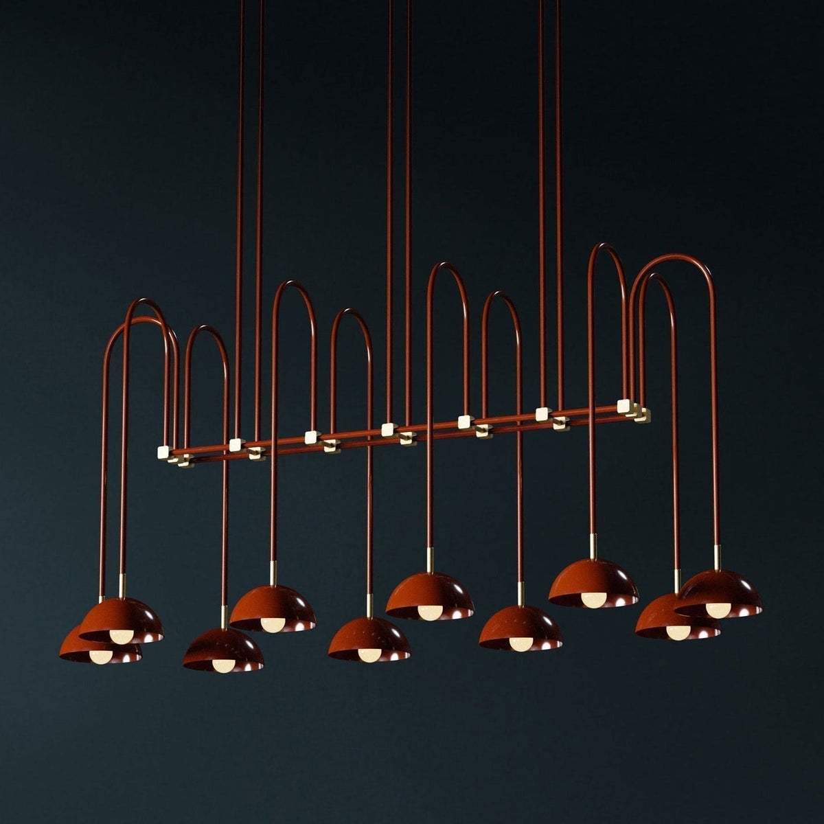 Blikuvyh Vintage Industrial Atelier Brass Metal Chandelier