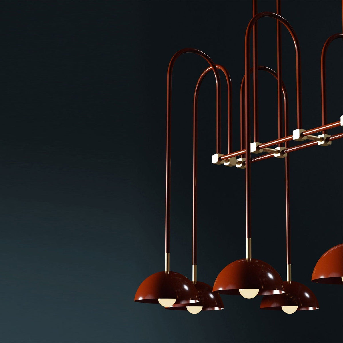 Blikuvyh Vintage Industrial Atelier Brass Metal Chandelier