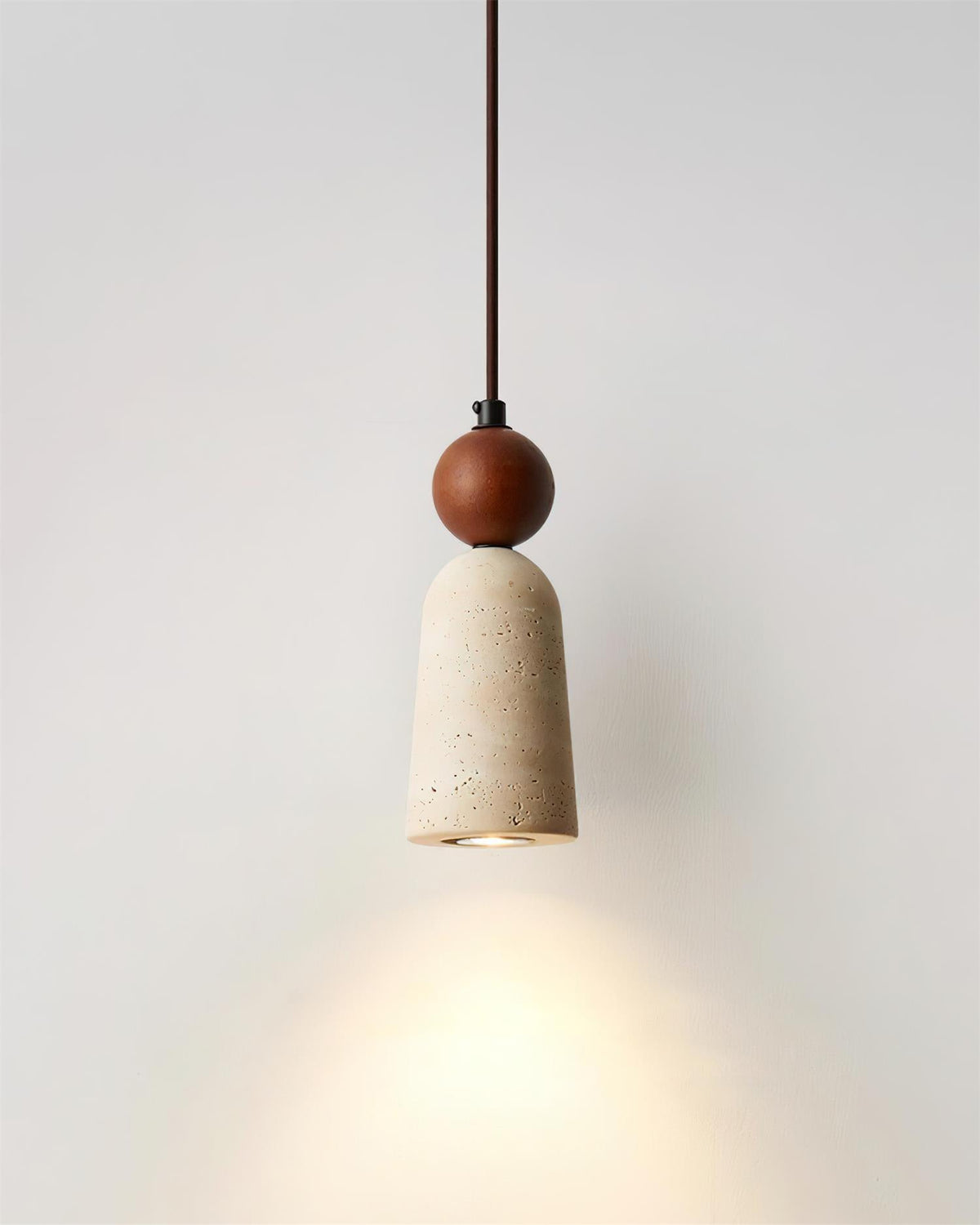 Nolira Pendant Light Wood Travertine Natural