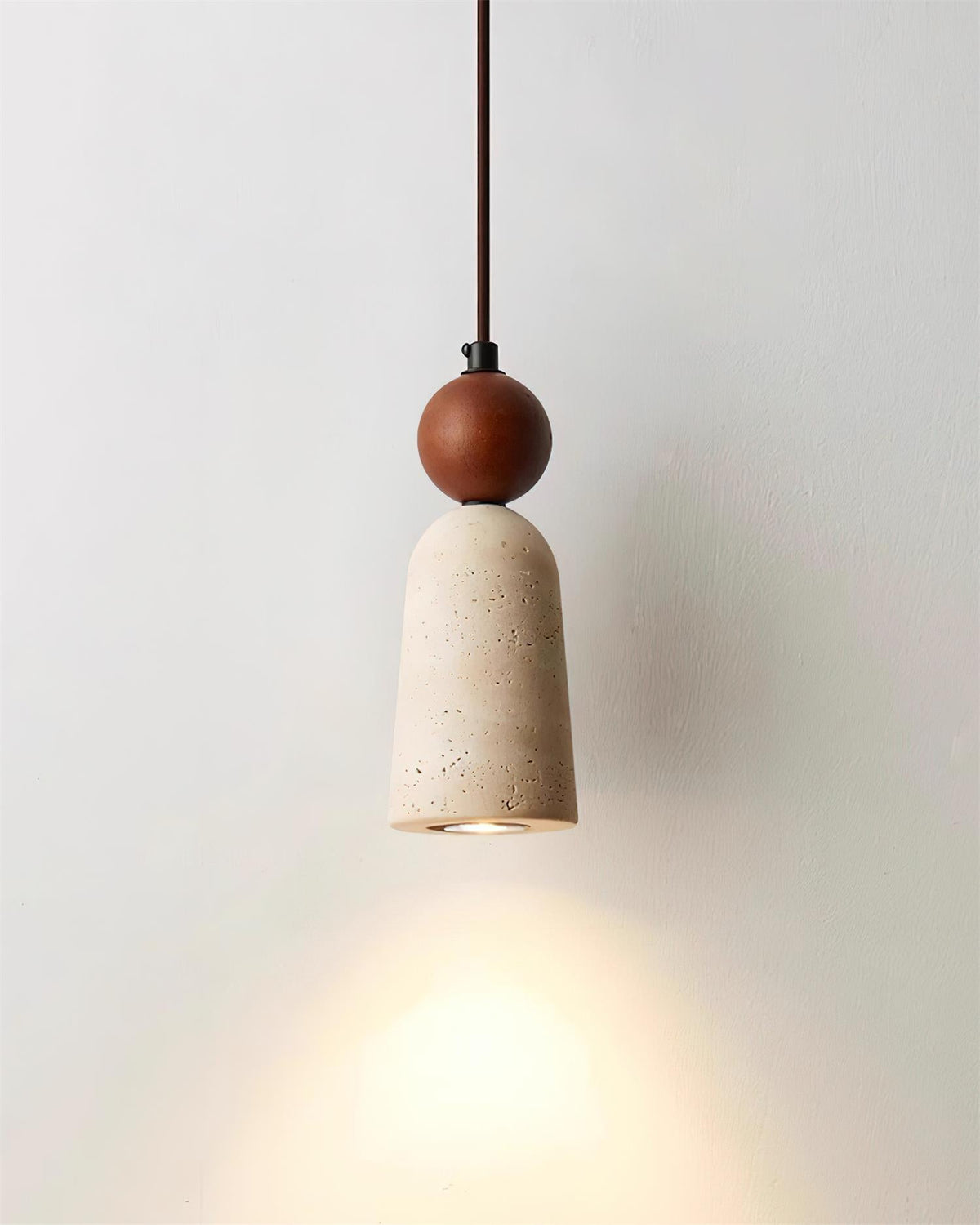 Nolira Pendant Light Wood Travertine Natural