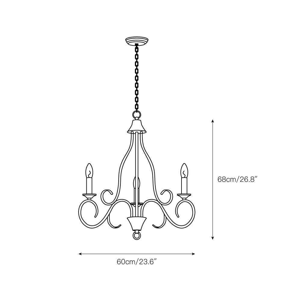 Dvaluvyu Vintage Industrial Metal Chandelier