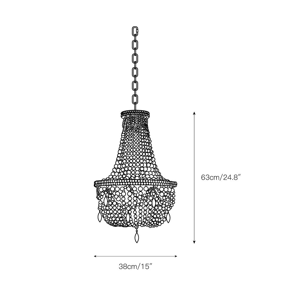Eirikuvyu Postmodern Luxury Bead Metal Wood Chandelier