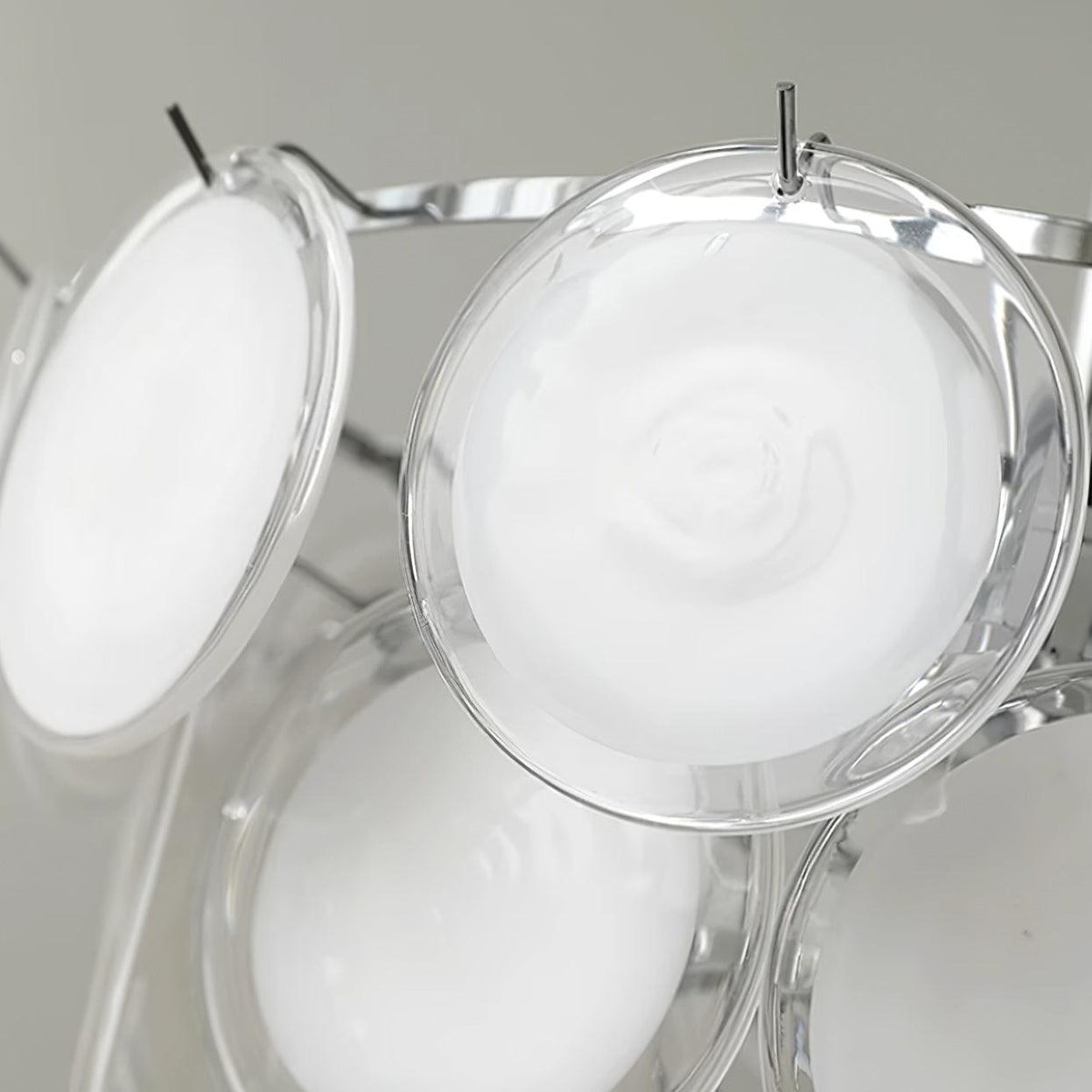 Lumirae Chandelier Cascading Frosted Glass Discs