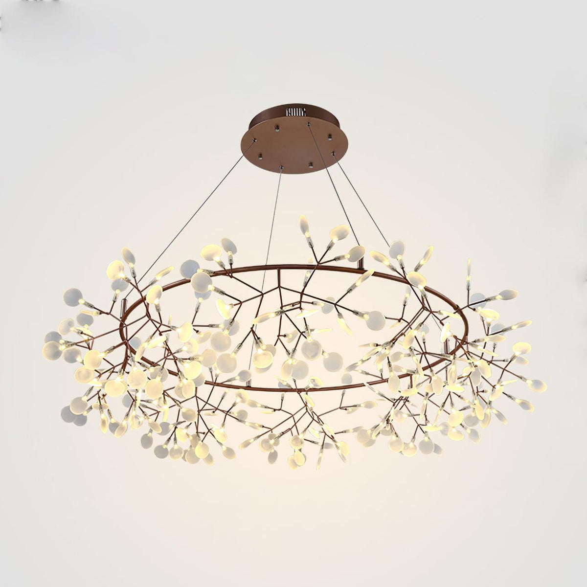 Siremud Unique Round Sputnik Art Deco Firefly Chandelier, Living Room/ Bedroom