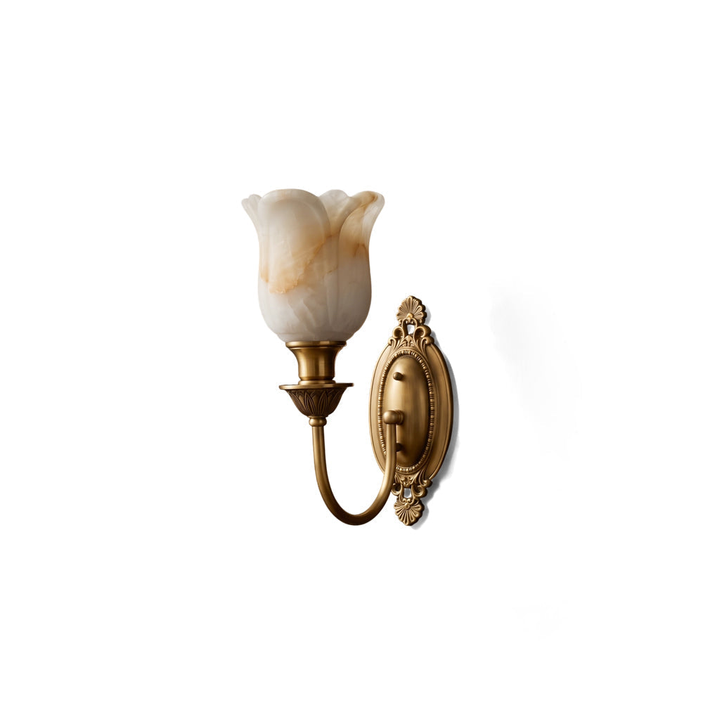 Nivinella Candle Alabaster Wall Sconce