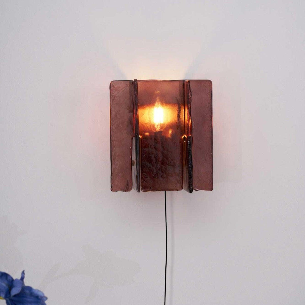 Celuaine Wall Light Brass Glass Clear