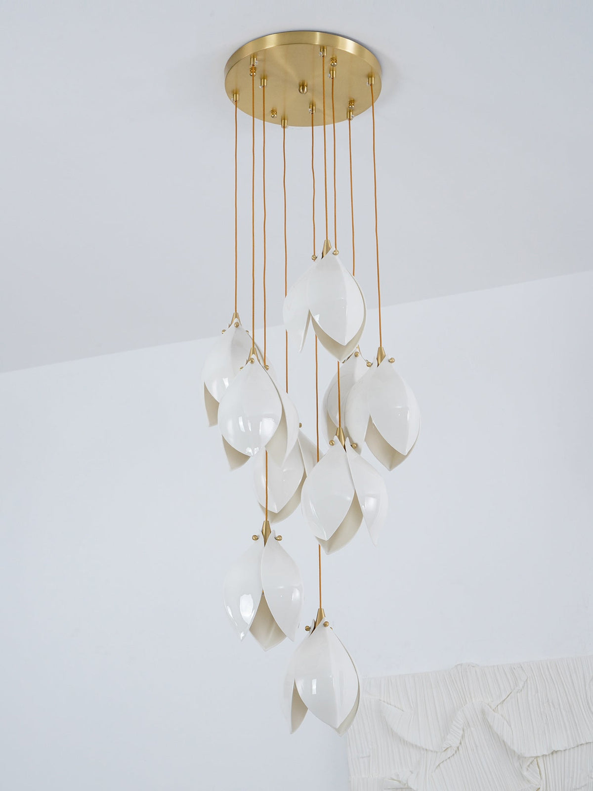 Fioenaya Pendant Lamp White Floral Ceramic