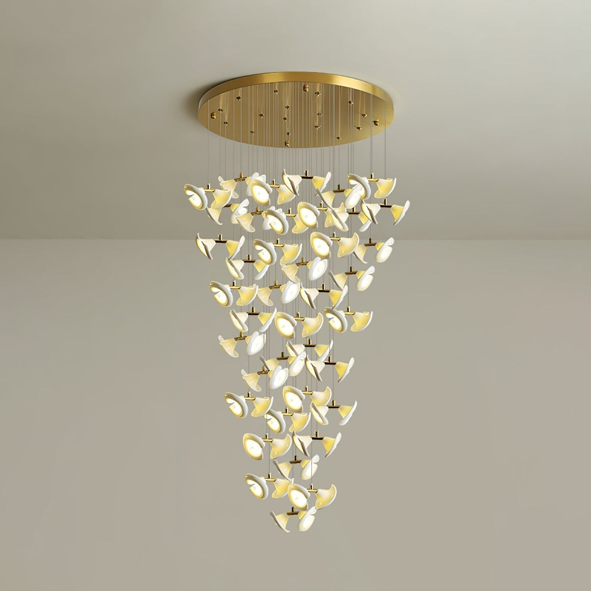 Ernoreth Art Deco Ceramic Chandelier