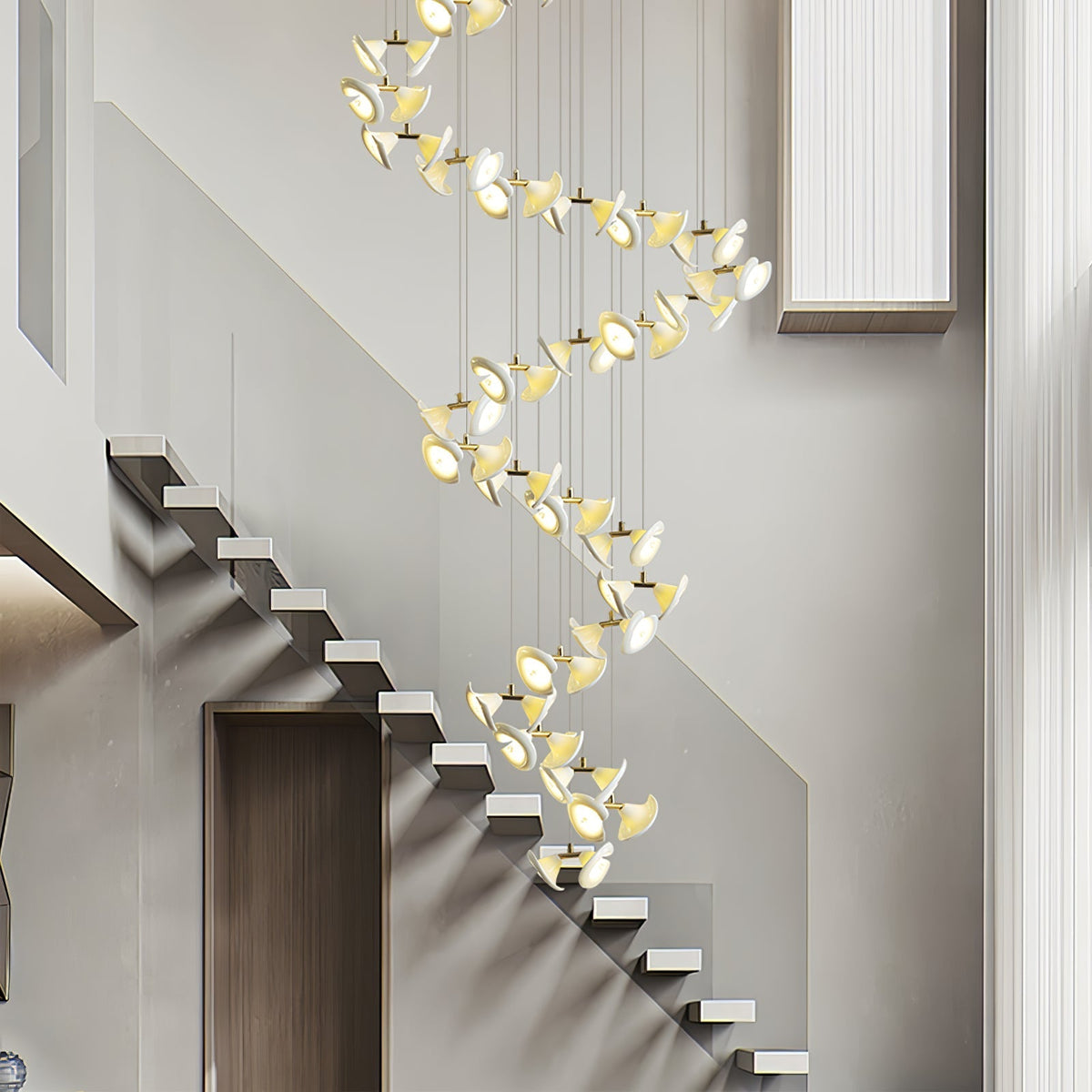 Ernoreth Art Deco Ceramic Chandelier