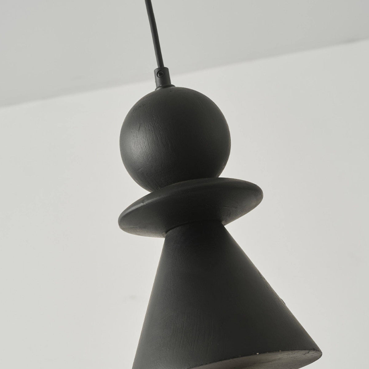 Alderelle Stacked Wood Totem Pendant Light