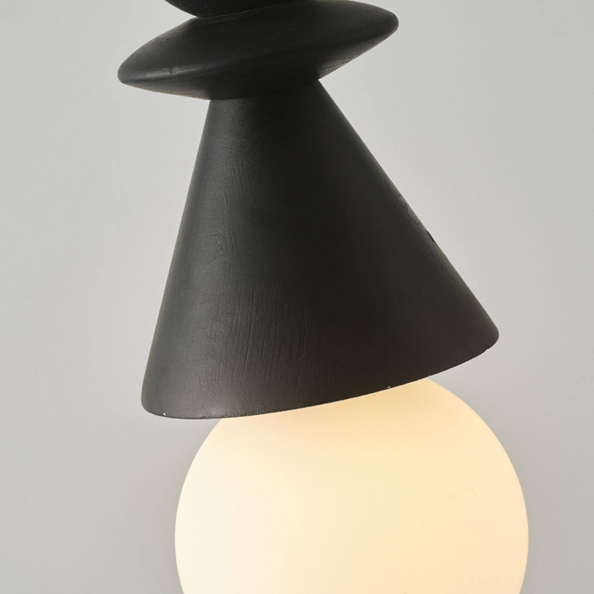 Alderelle Stacked Wood Totem Pendant Light