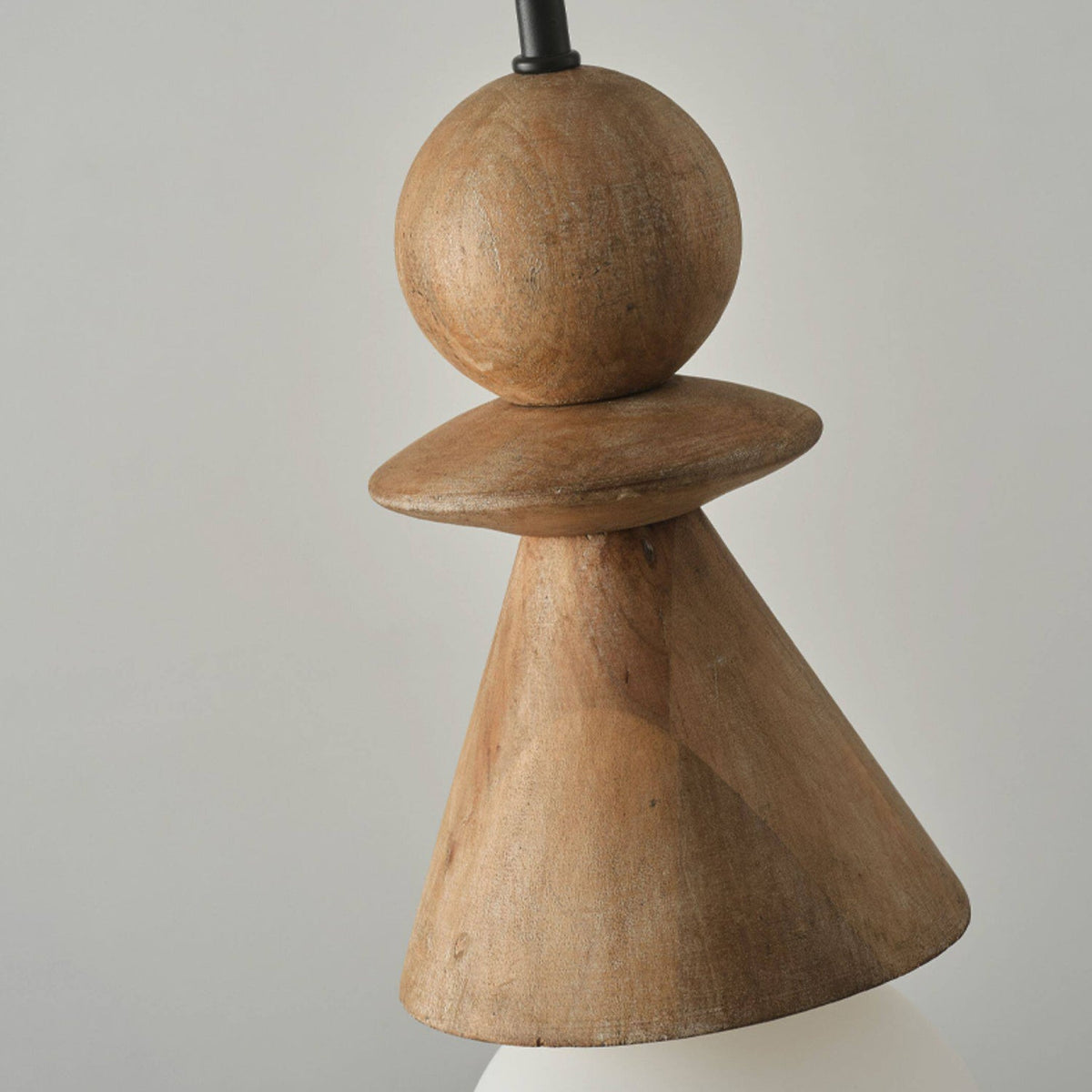 Alderelle Stacked Wood Totem Pendant Light