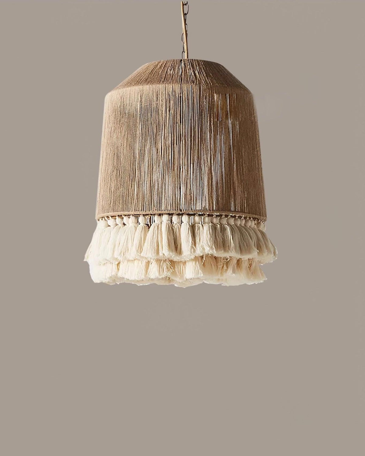 Fioeiella Pendant Lamp Cotton Yarn Ruffled Fringe Handmade
