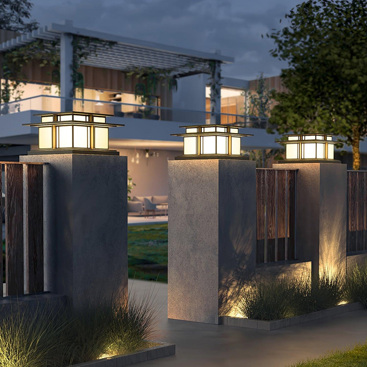 Zudapal Pillar Solar /HardWire Outdoor Light