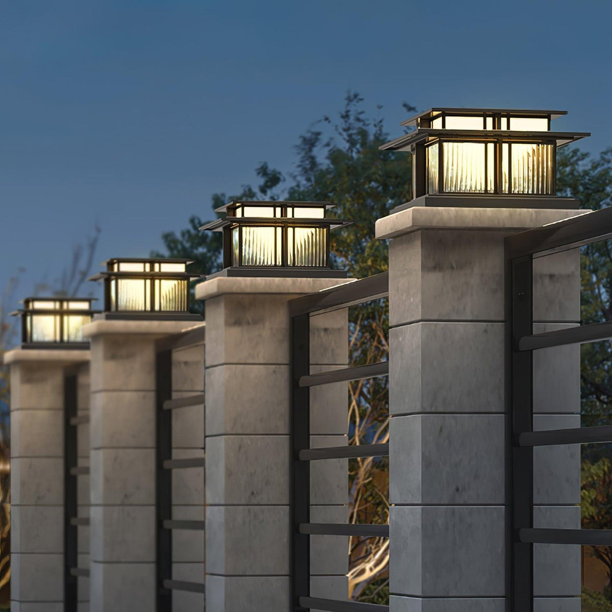 Zudapal Pillar Solar /HardWire Outdoor Light
