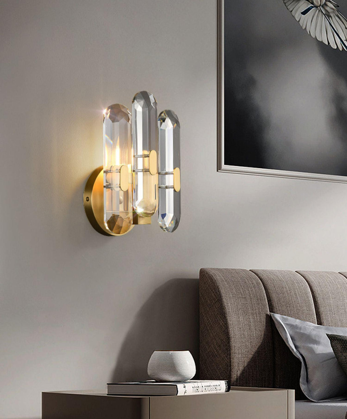 Gevon Postmodern Luxury Crystal Sconce Wall Lamp