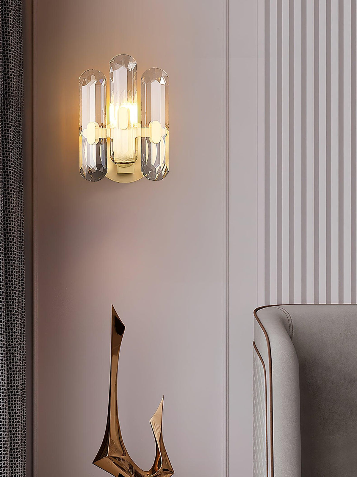 Gevon Postmodern Luxury Crystal Sconce Wall Lamp
