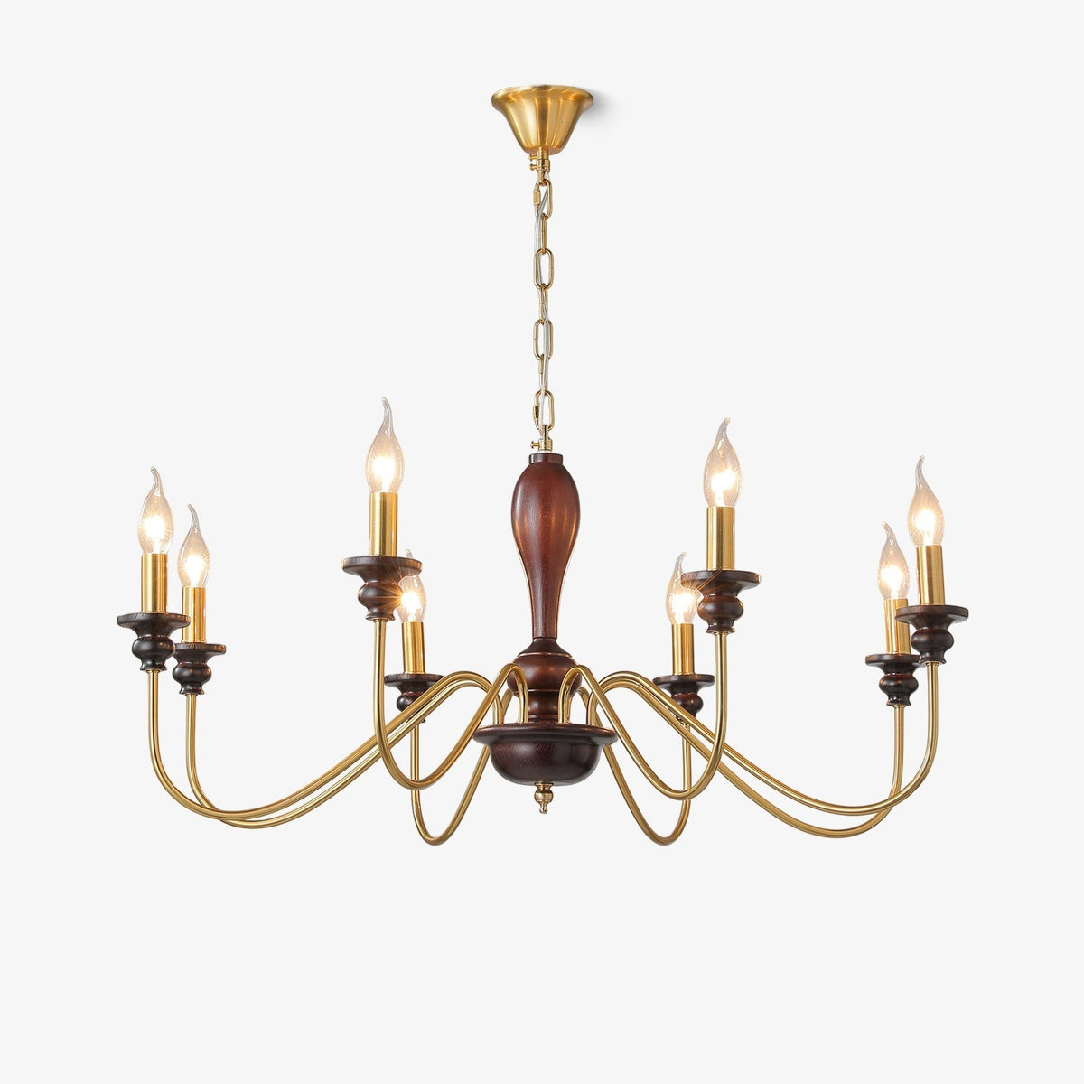 Ilvenan Traditional Elegance Vintage Wood Chandelier