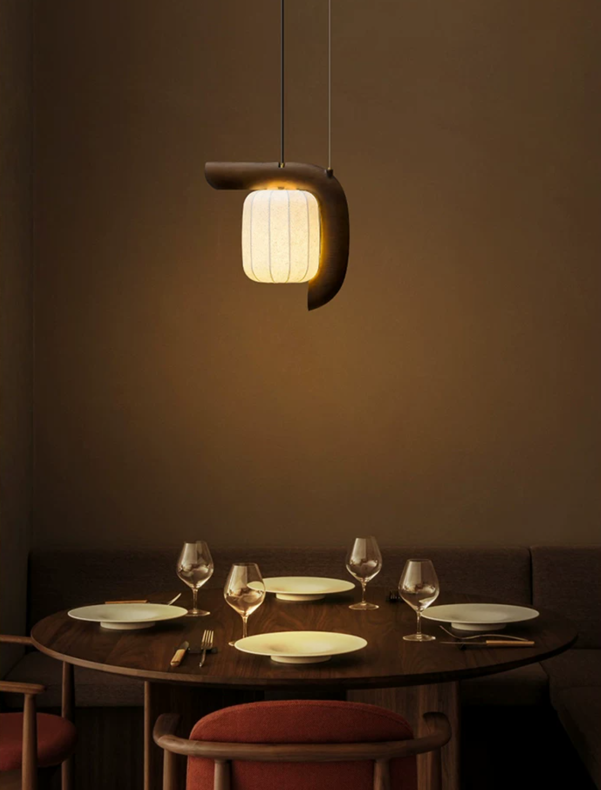 Ulverstone Fluted Paper Pendant Lamp