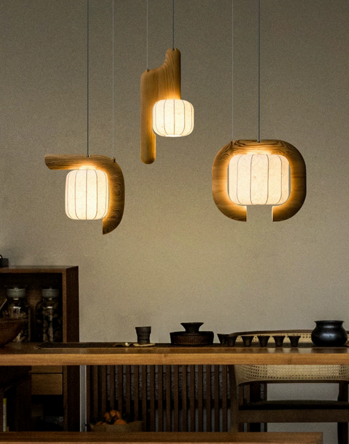 Ulverstone Fluted Paper Pendant Lamp