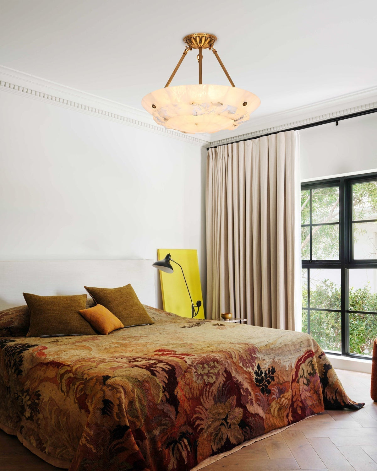 Nomen Bowl Pendant Lamp Alabaster Elegance