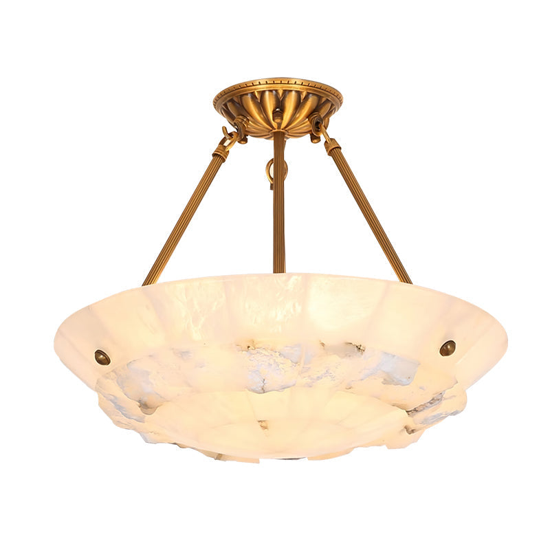 Nomen Bowl Pendant Lamp Alabaster Elegance
