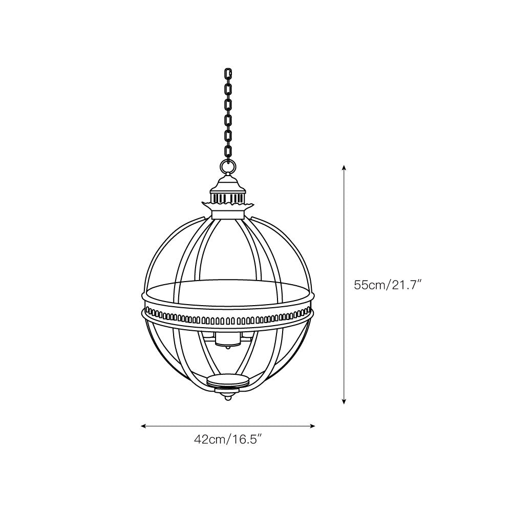 Svelte Vintage Industrial Glass Pendant Light