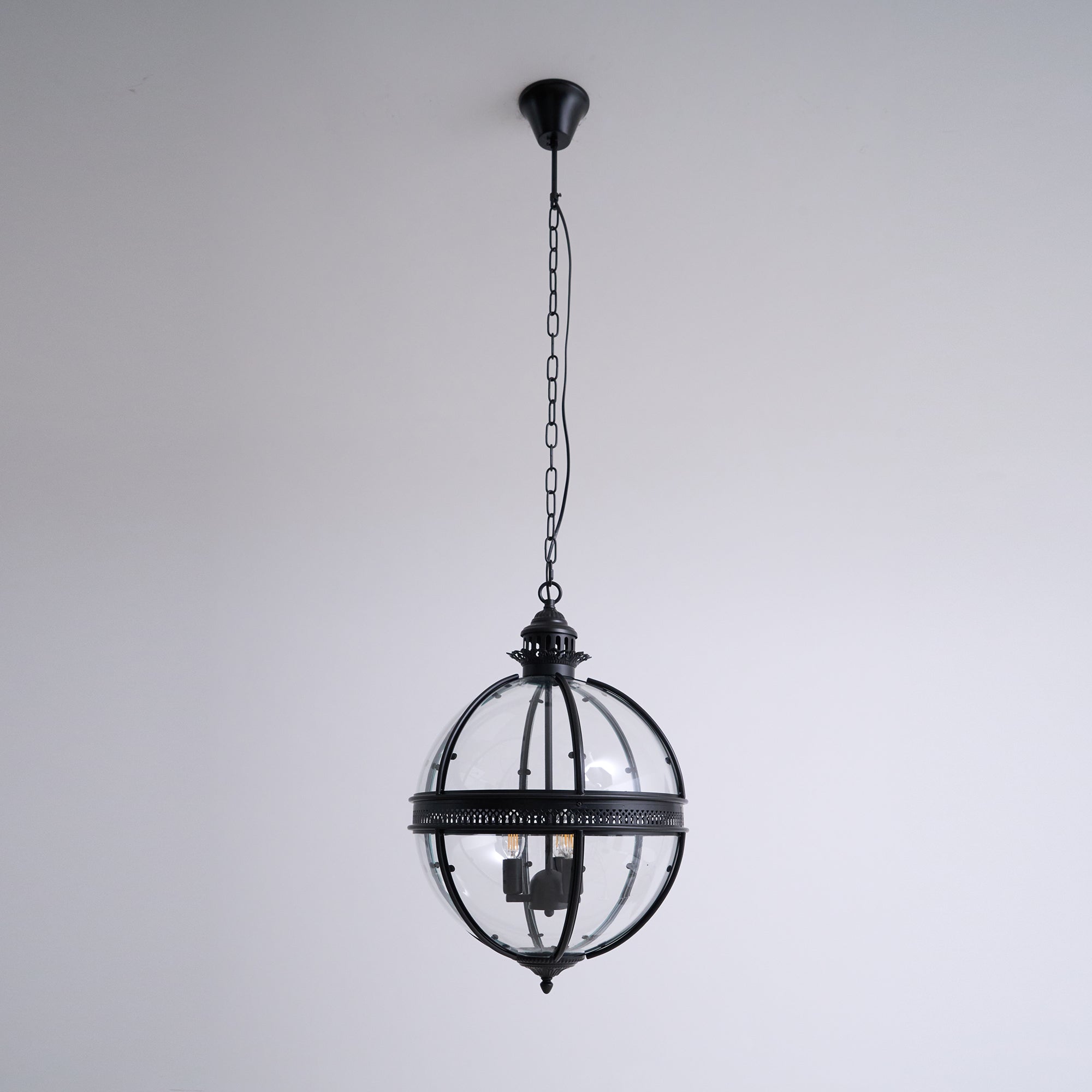 Svelte Vintage Industrial Glass Pendant Light