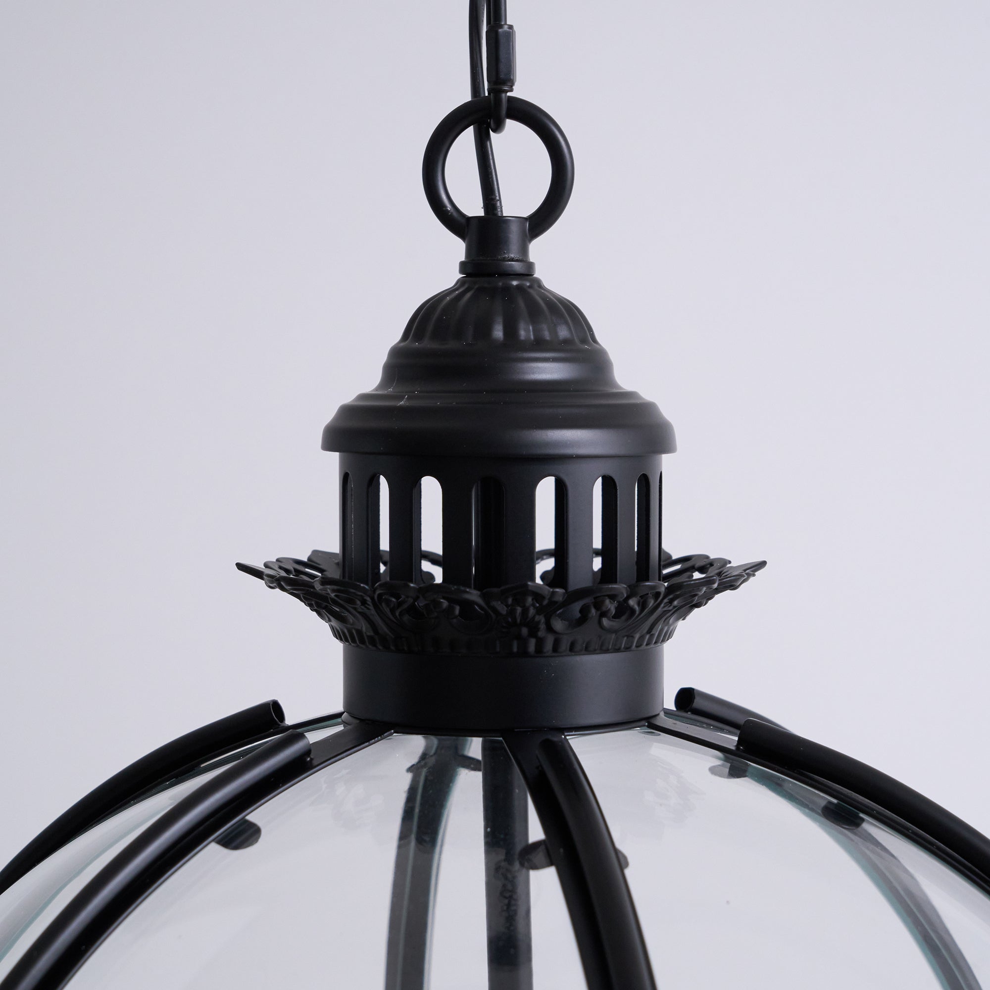 Svelte Vintage Industrial Glass Pendant Light