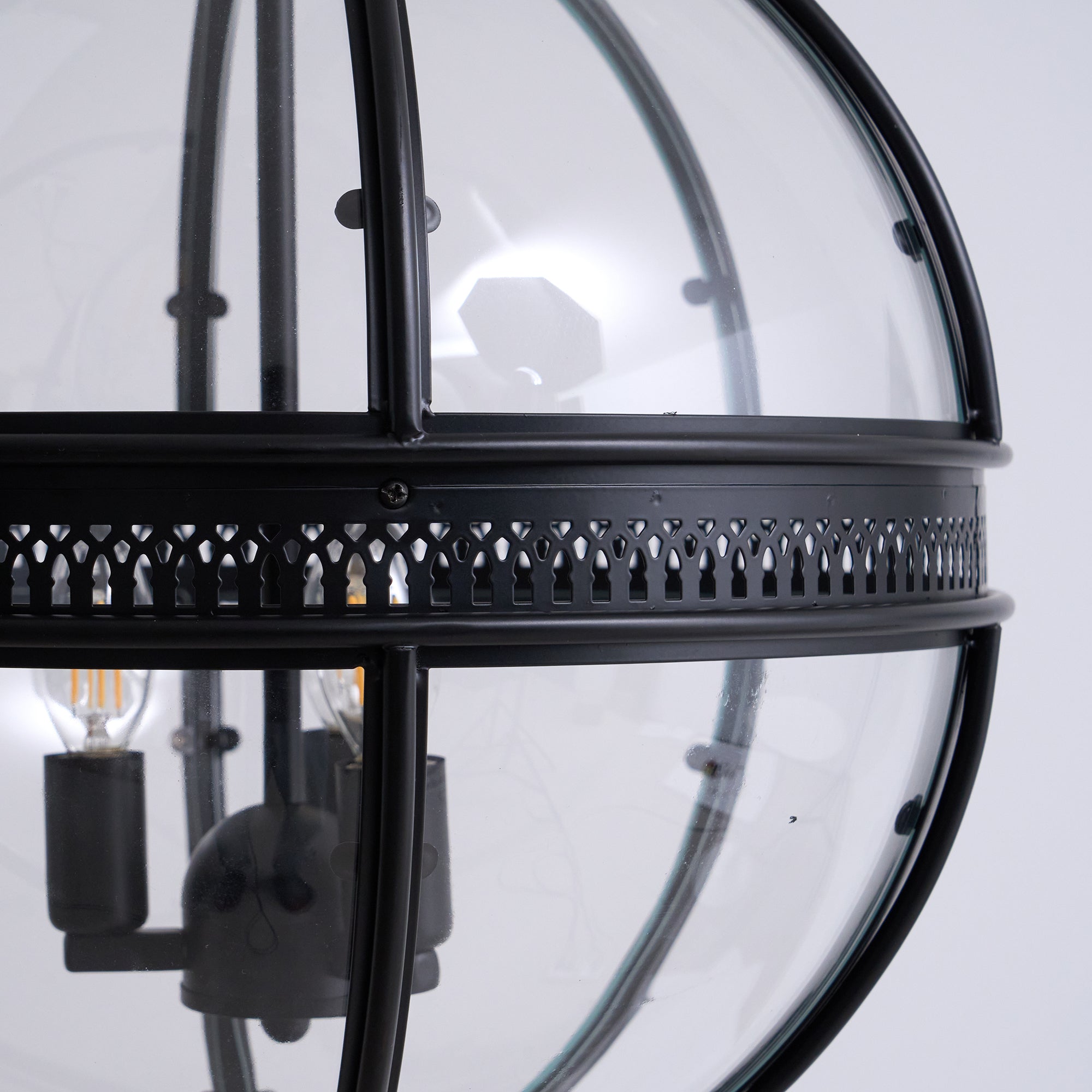 Svelte Vintage Industrial Glass Pendant Light