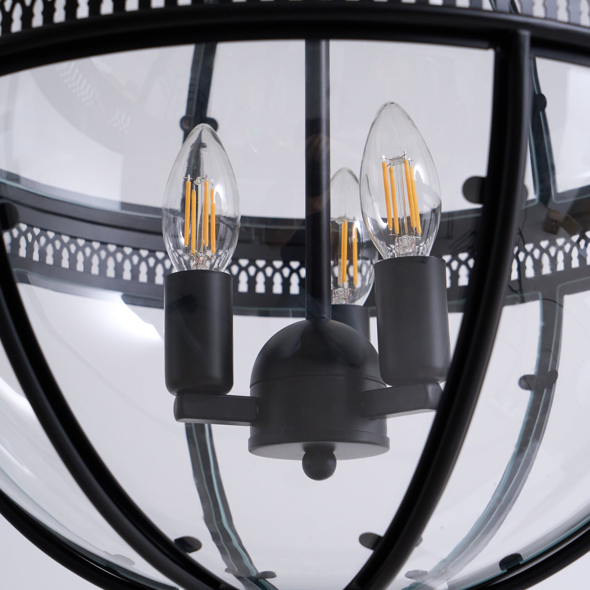 Svelte Vintage Industrial Glass Pendant Light