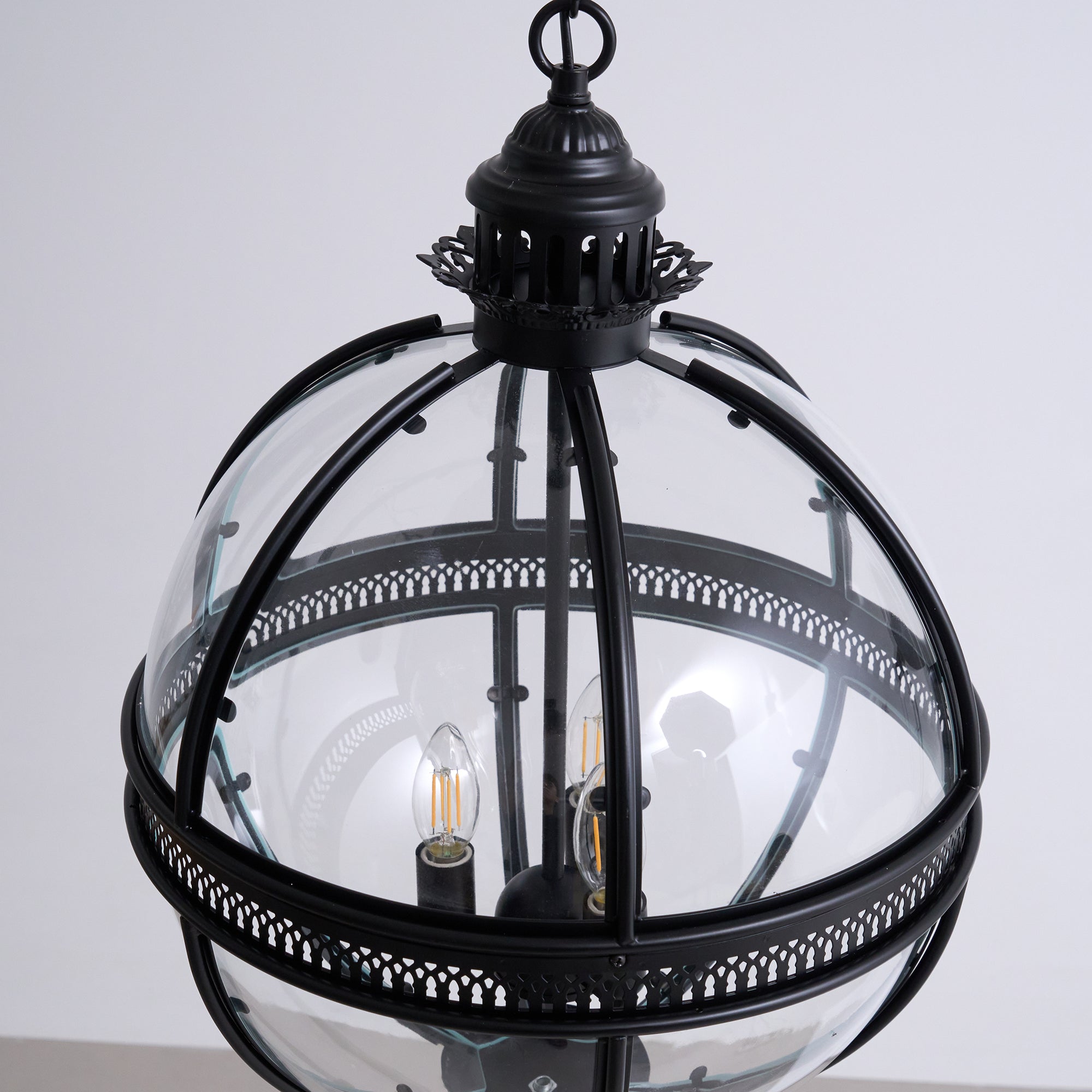 Svelte Vintage Industrial Glass Pendant Light