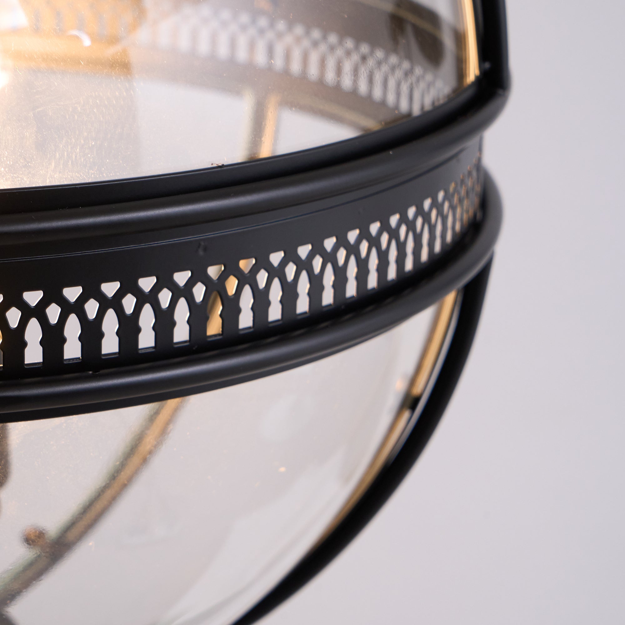 Svelte Vintage Industrial Glass Pendant Light