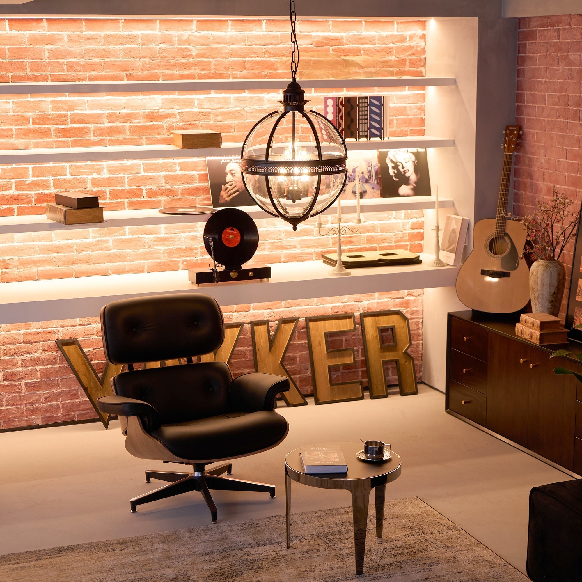 Svelte Vintage Industrial Glass Pendant Light