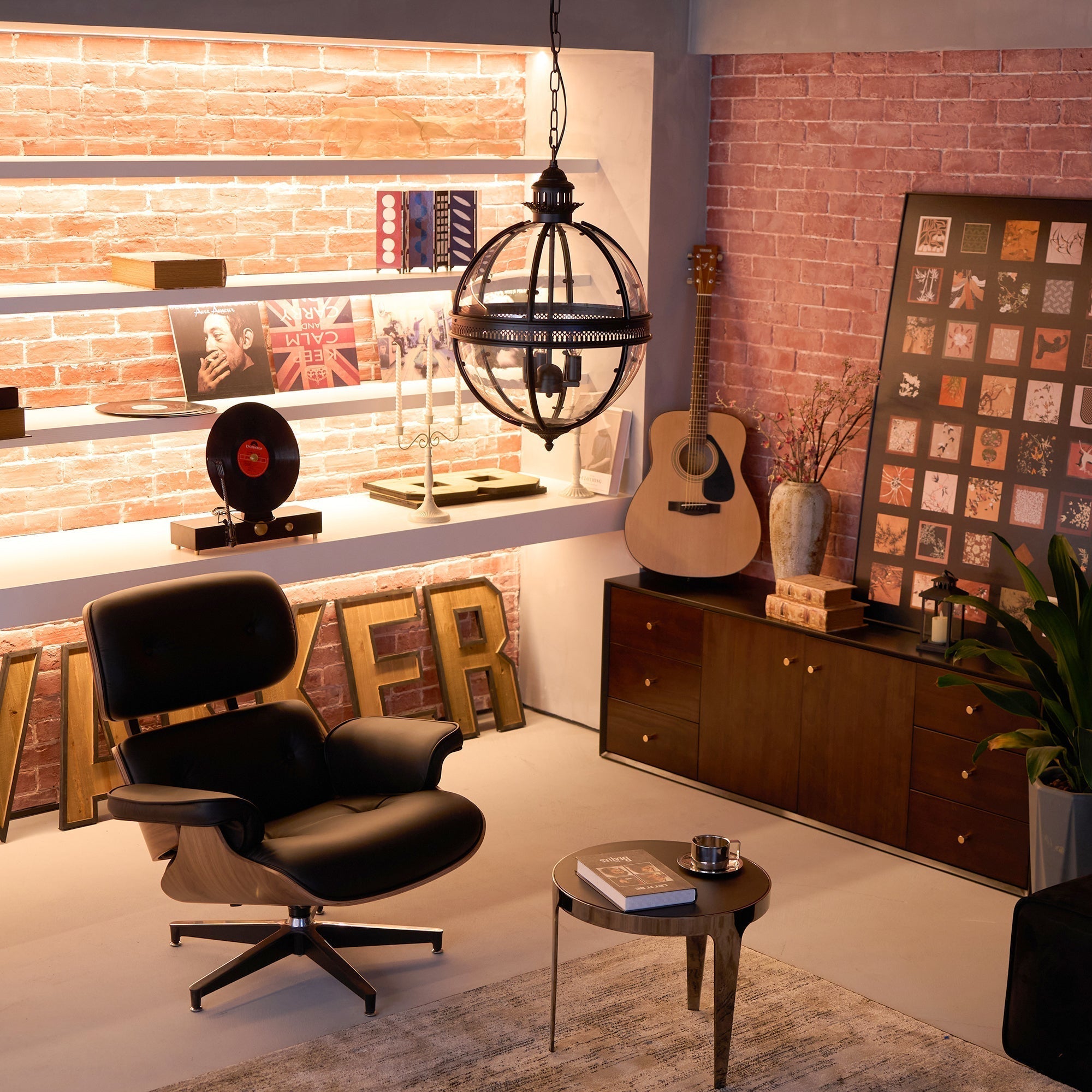 Svelte Vintage Industrial Glass Pendant Light