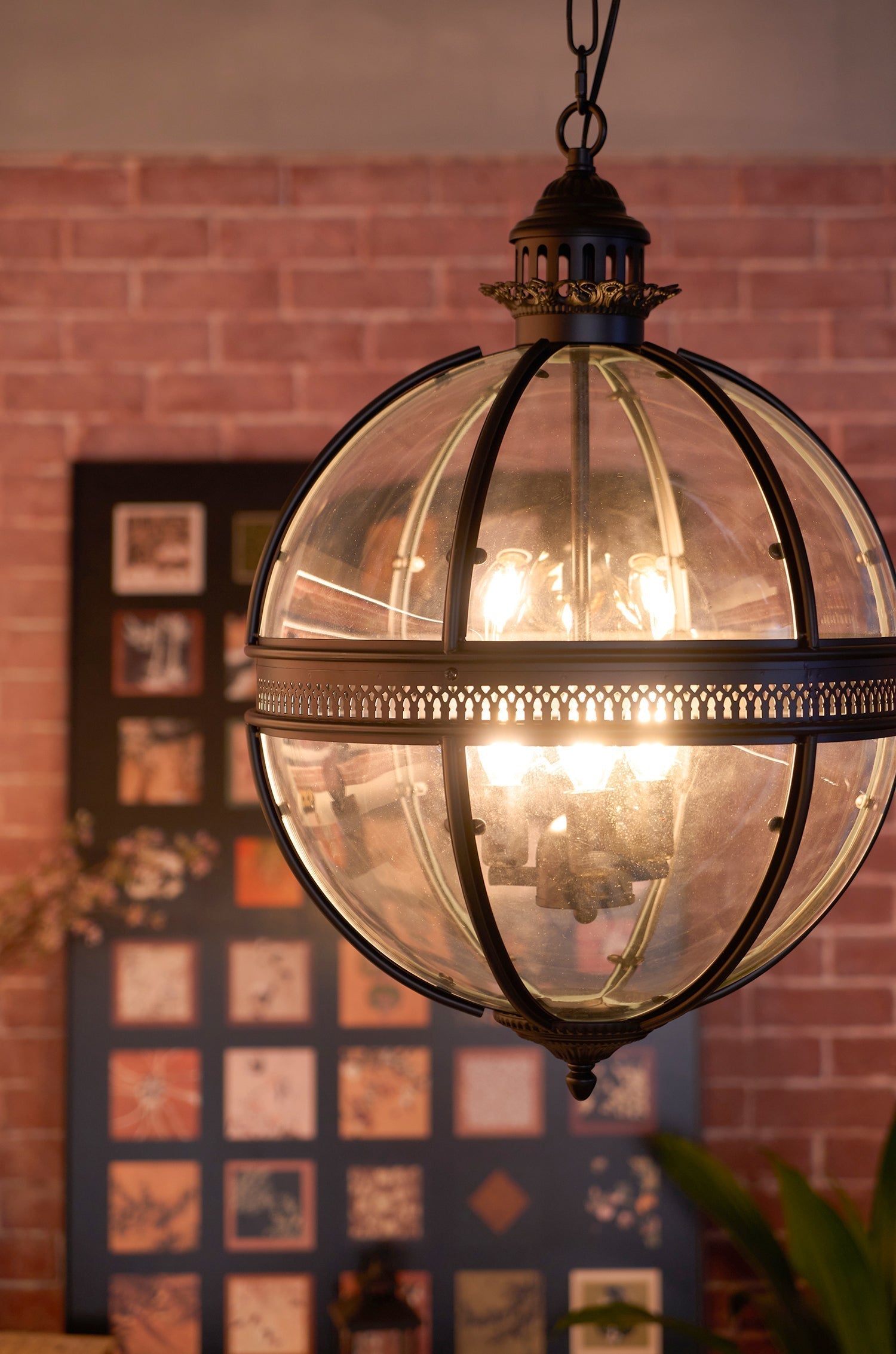 Svelte Vintage Industrial Glass Pendant Light