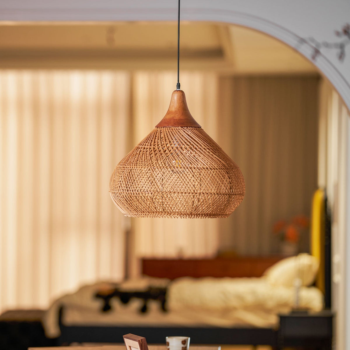 Solavn Rattan Wood Pendant Lamp