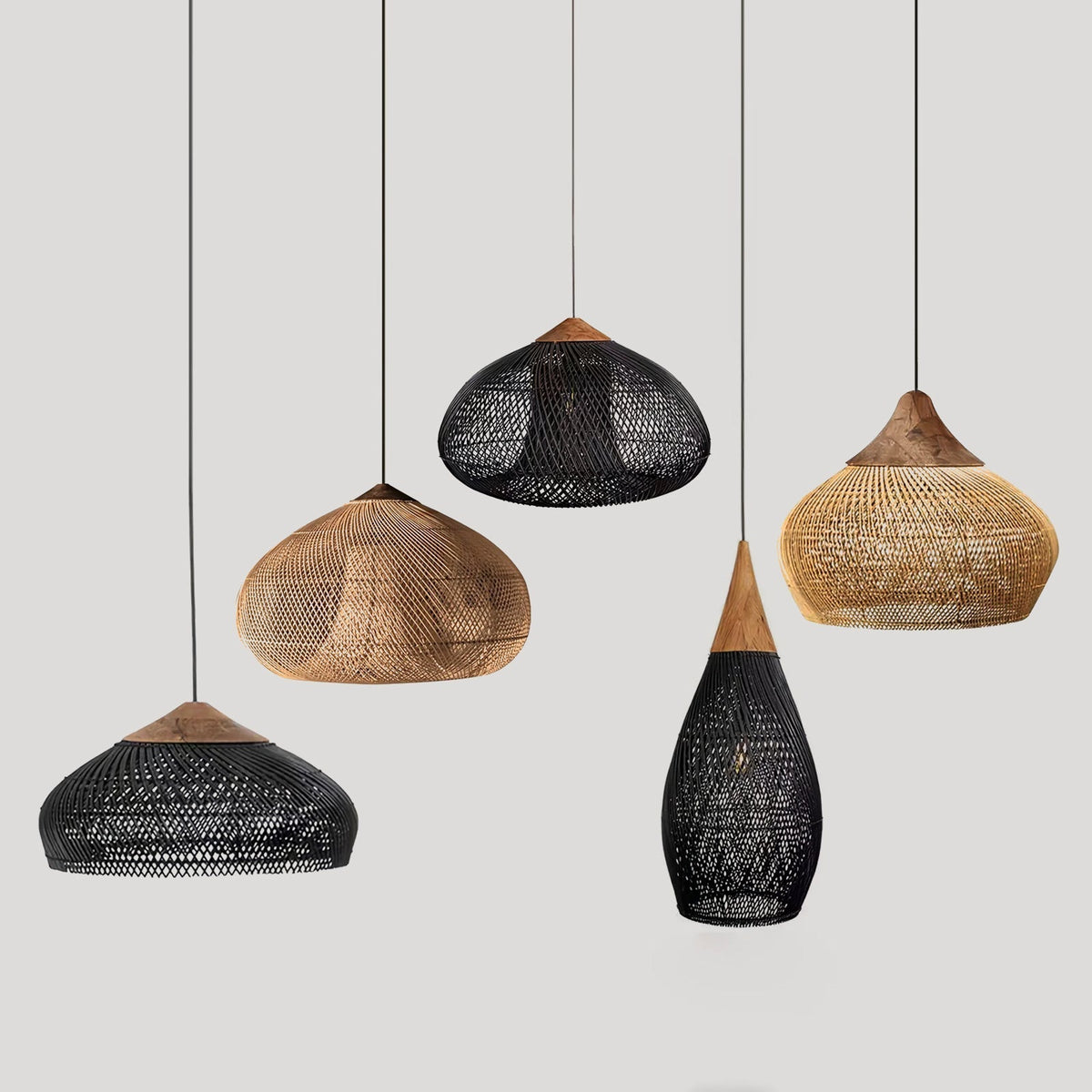 Solavn Rattan Wood Pendant Lamp