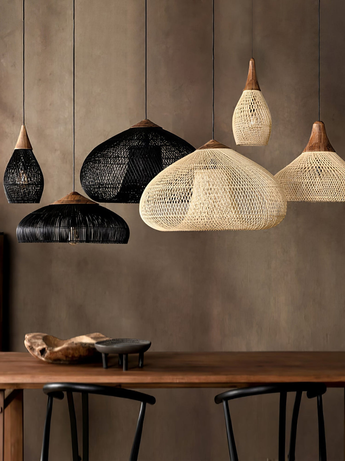 Solavn Rattan Wood Pendant Lamp