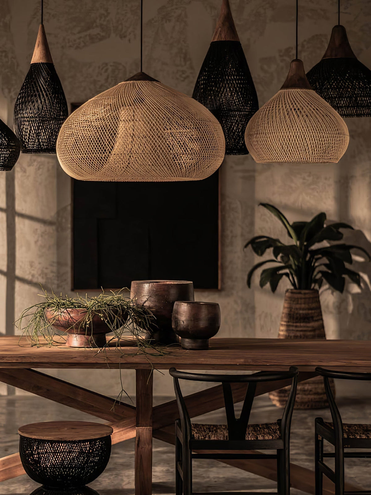 Solavn Rattan Wood Pendant Lamp