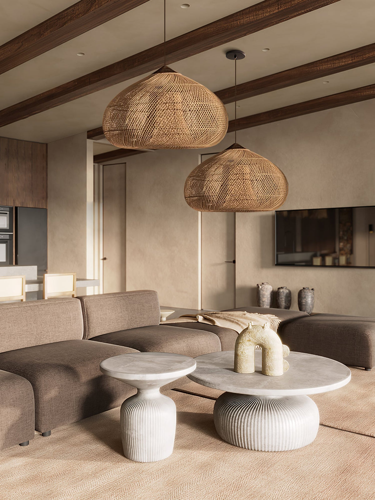 Solavn Rattan Wood Pendant Lamp