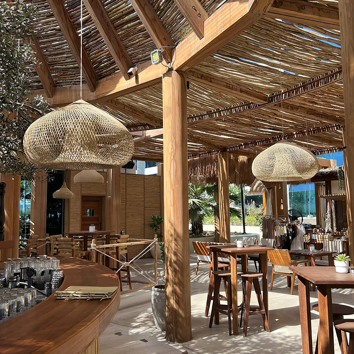 Clairstone Rattan Pendant Light