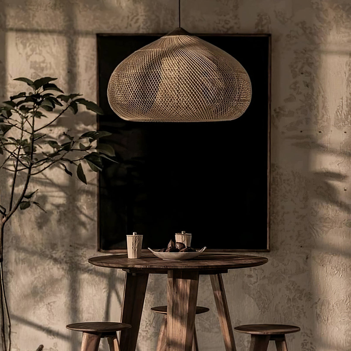 Clairstone Rattan Pendant Light