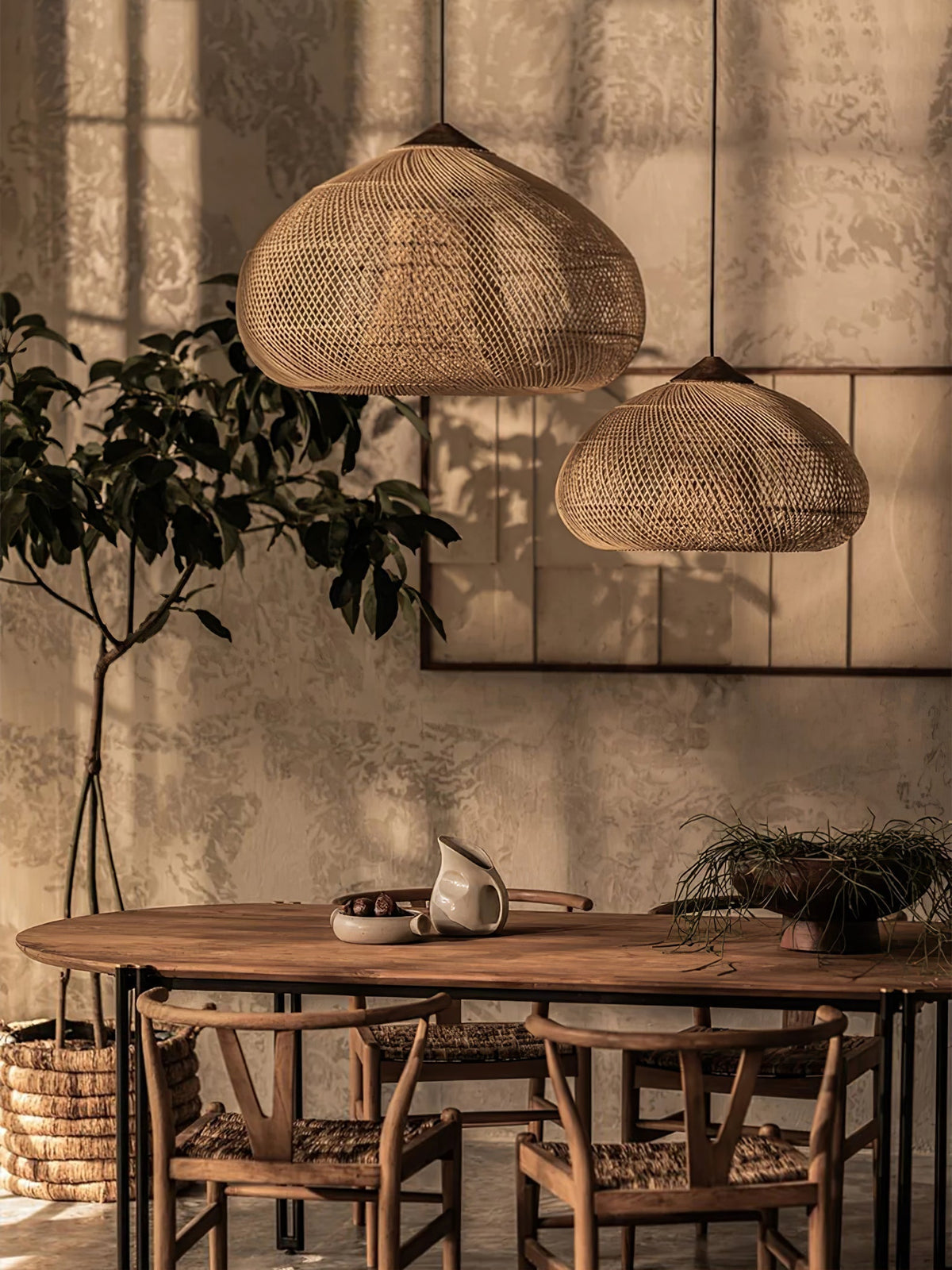 Visopam Braided Rattan Livingroom Pendant Lamp